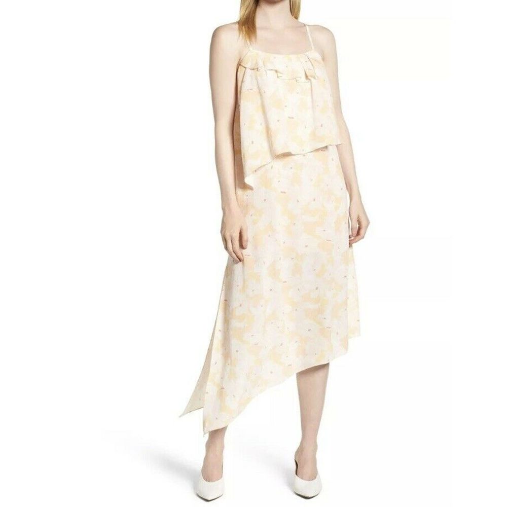 Lewit Sun Dress Size 12 Yellow White Floral NWOT